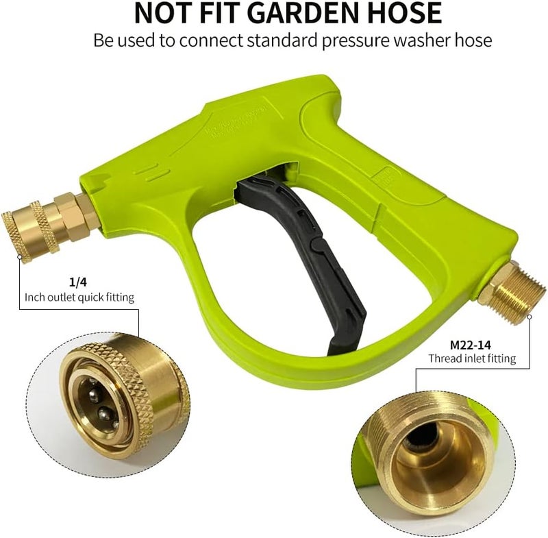 ESP EXTRA-SENSORY PERCEPTION ESP Car Wash Foam Gun High Pressure Car Washer Household Water Gun Foam Generator Washing Blaster 5 Nozzle Tip M22 Adapter with 1 Liter Bottle Washing Mitts Towel - Image 4